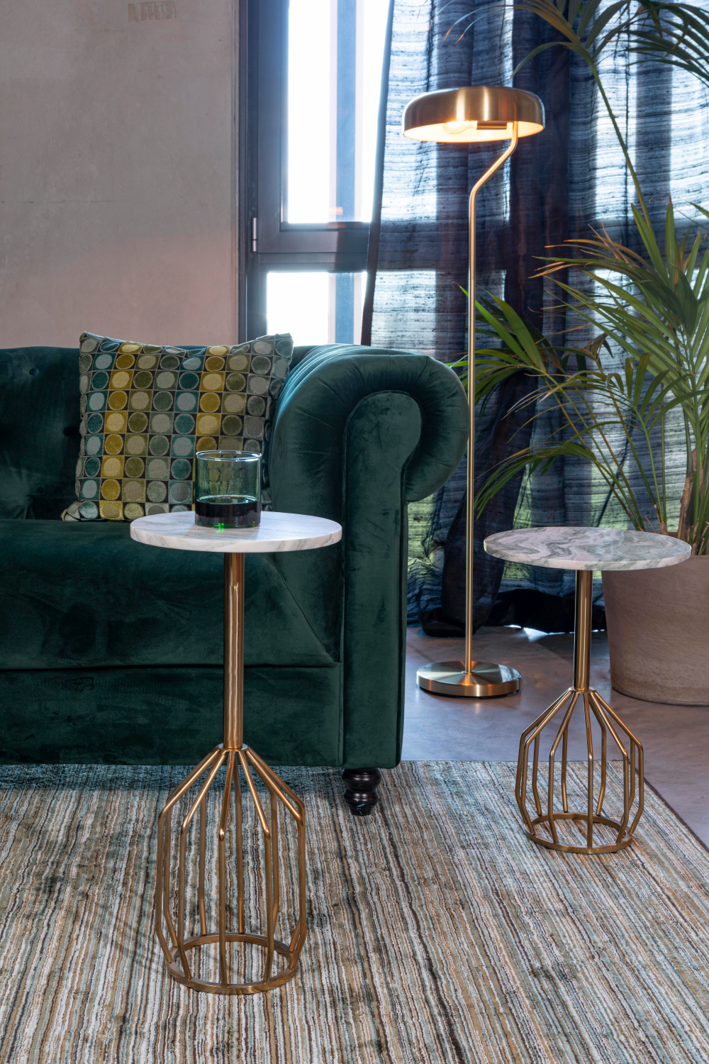 Table d'appoint socle en marbre