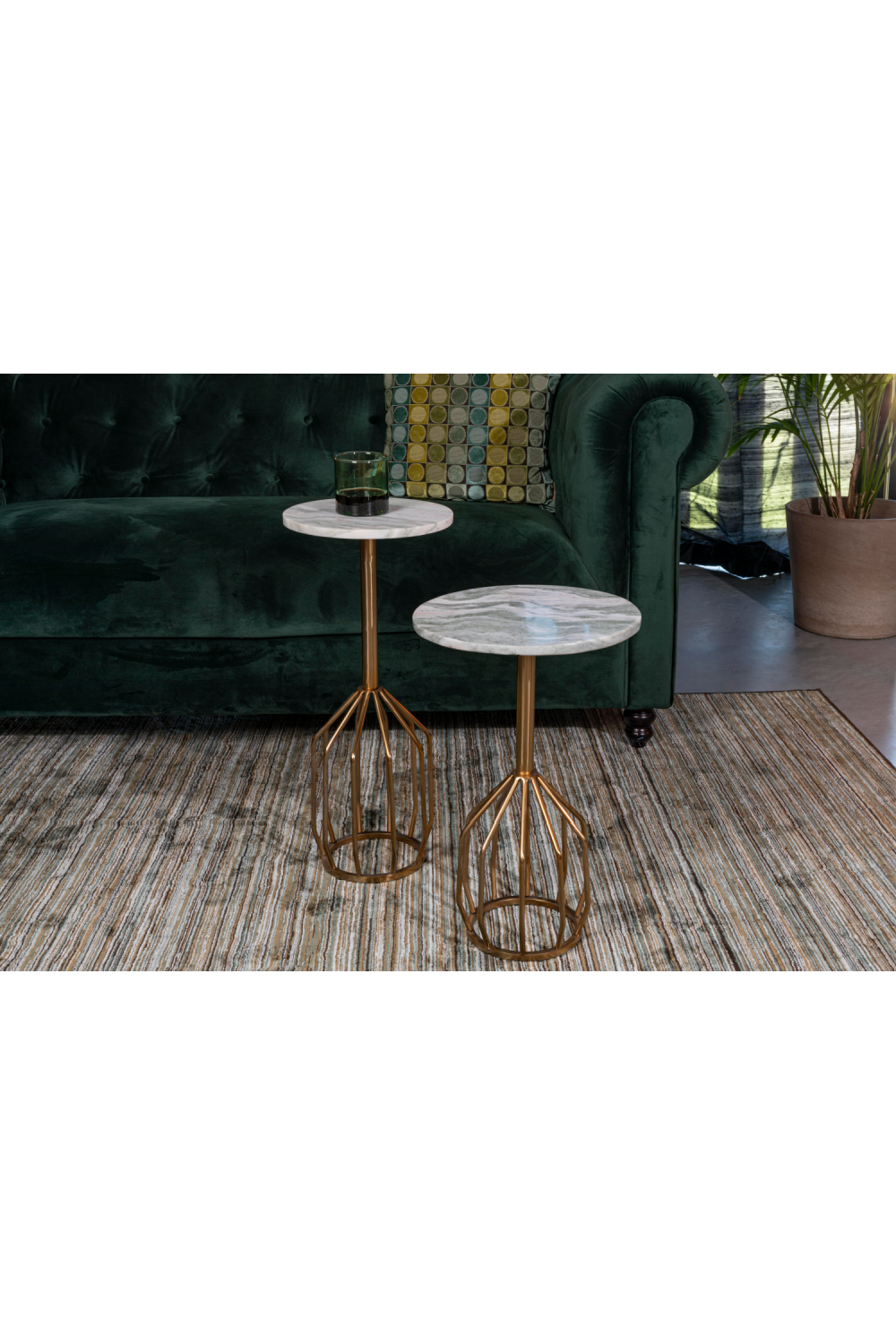 Table d'appoint socle en marbre