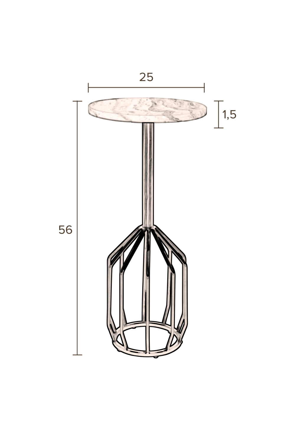 Table d'appoint socle en marbre