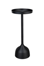 Table d'appoint sur pied en aluminium noir