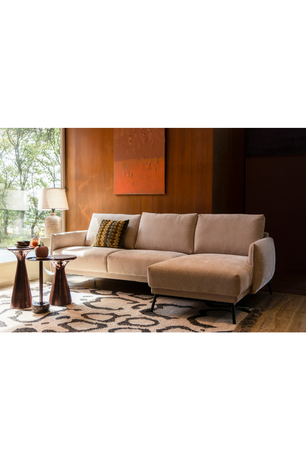 Table d'appoint en marbre brun