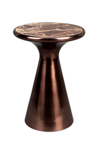 Table d'appoint en marbre brun