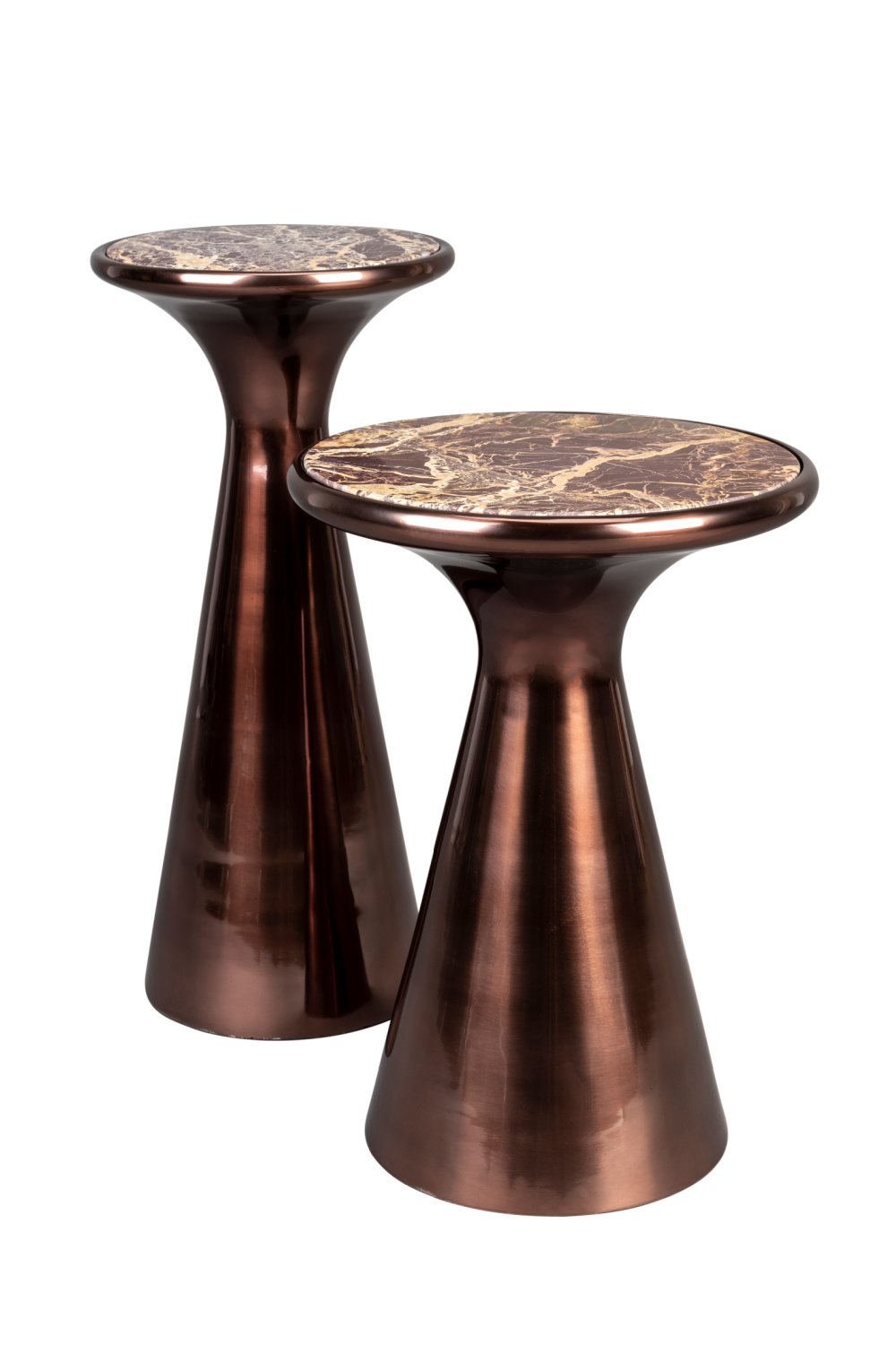 Table d'appoint en marbre brun