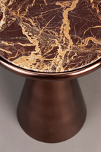 Table d'appoint en marbre brun