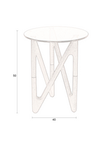 Table d'appoint rétro en verre rond