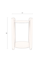 Table d'appoint en acier thermolaqué