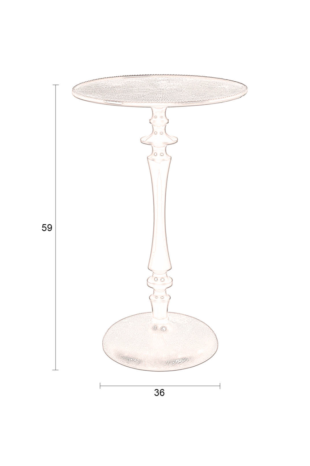 Table d'appoint sur pied noire