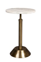 Table d'appoint piédestal doré