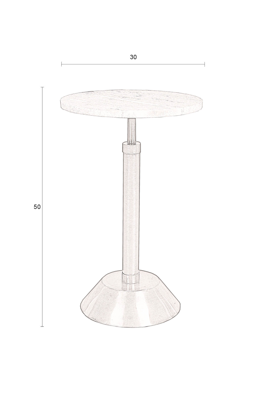 Table d'appoint piédestal doré