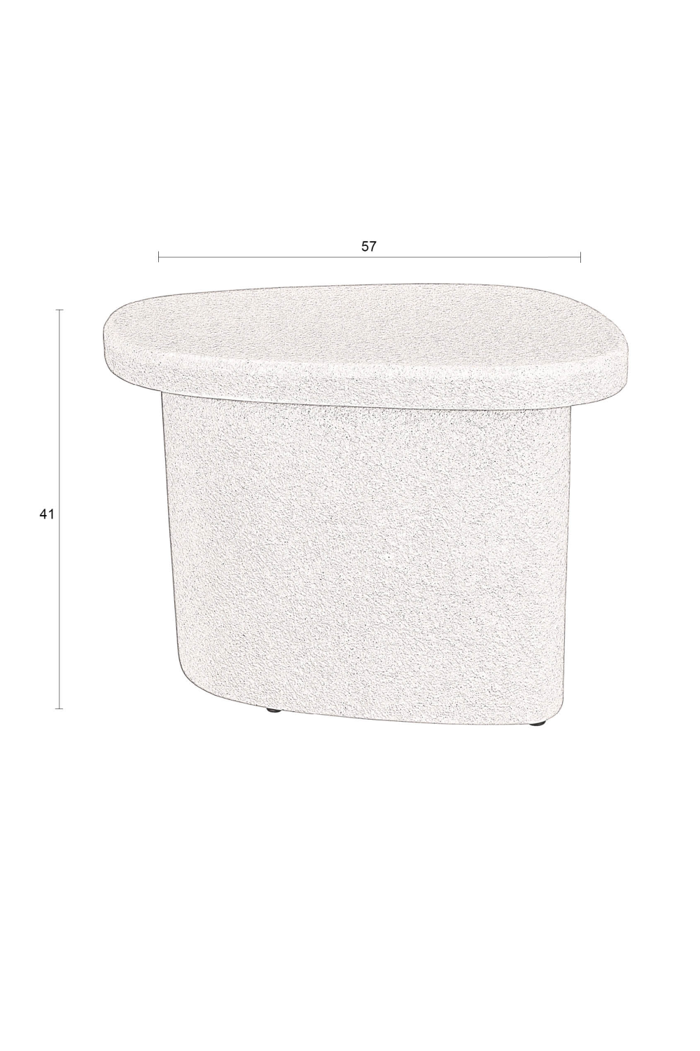 Table d'appoint beige aux formes organiques