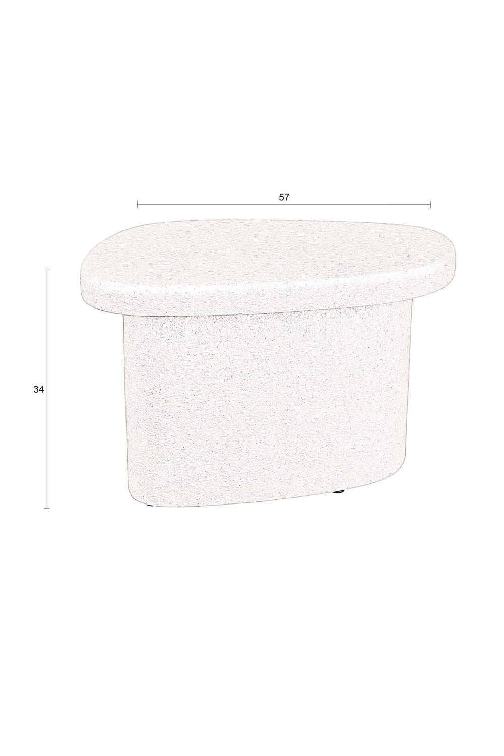 Table d'appoint beige aux formes organiques