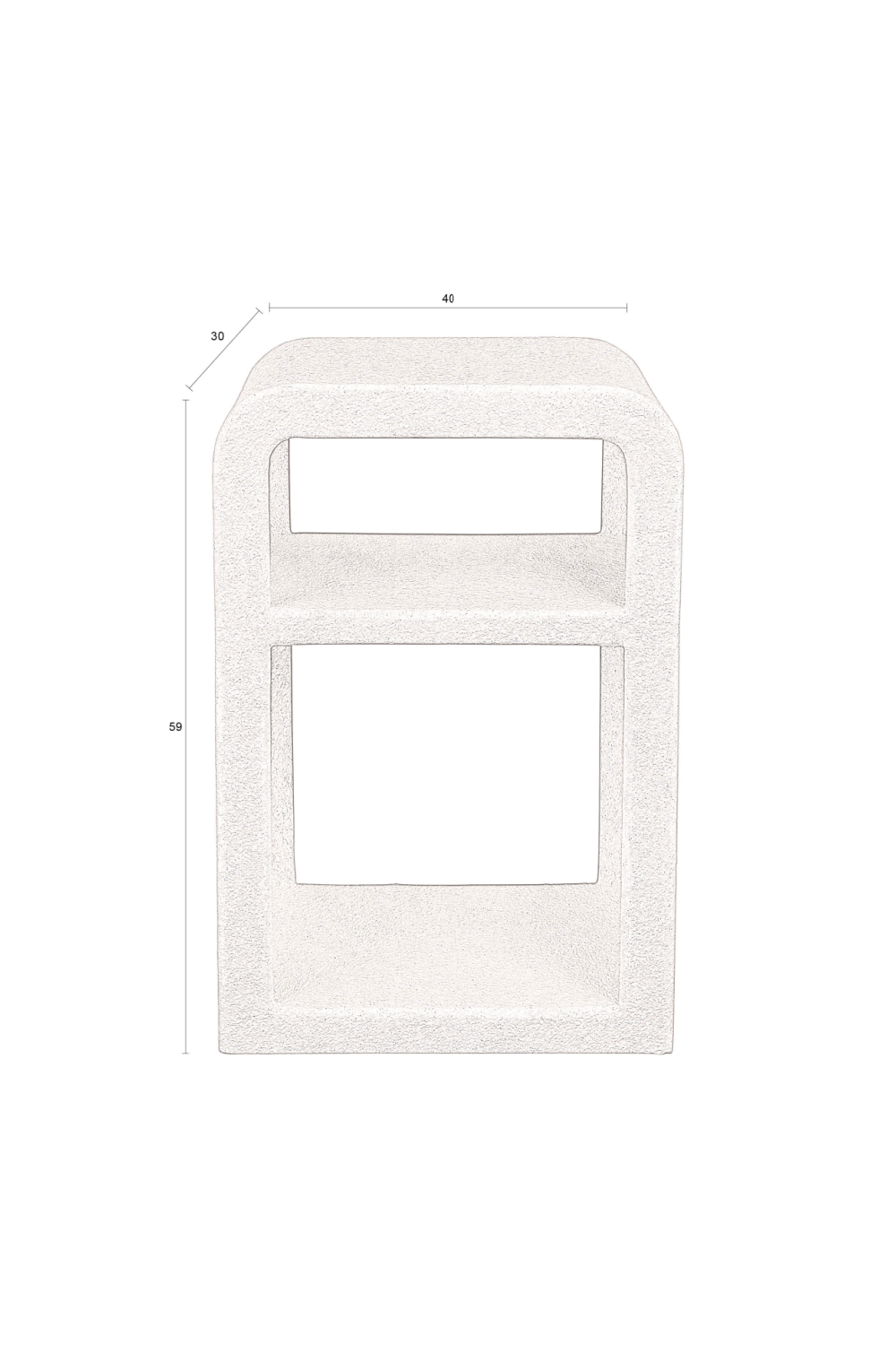 Table de chevet moderne beige