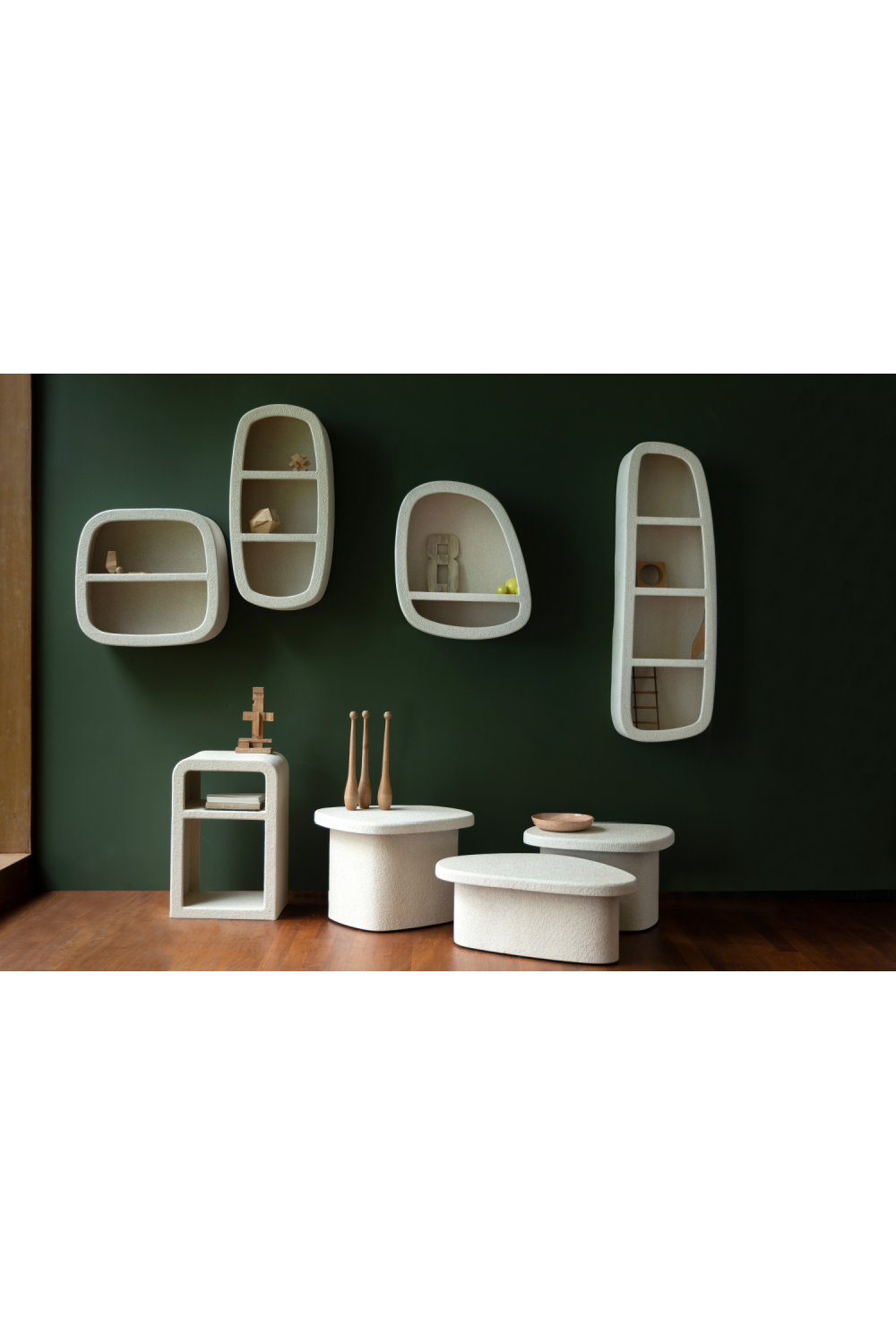 Table de chevet moderne beige