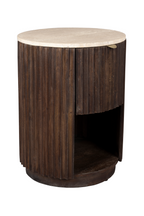 Table d'appoint ronde en travertin