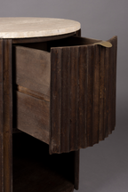 Table d'appoint ronde en travertin