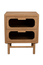 Table d'appoint de rangement en bambou