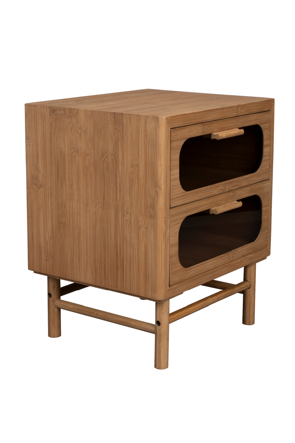 Table d'appoint de rangement en bambou