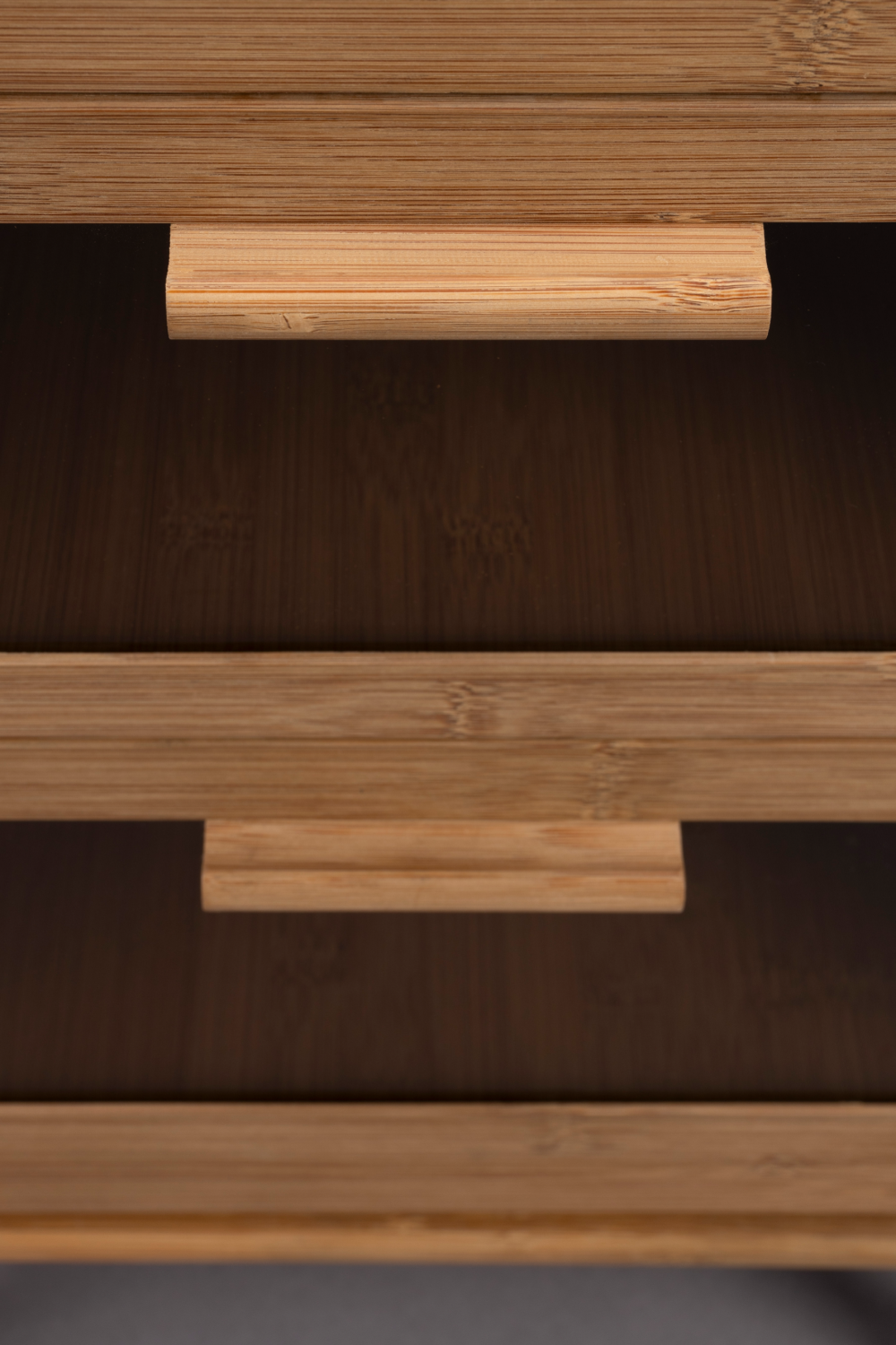 Table d'appoint de rangement en bambou