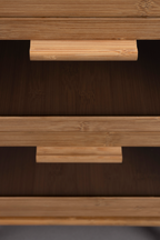 Table d'appoint de rangement en bambou