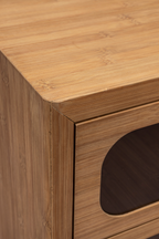 Table d'appoint de rangement en bambou