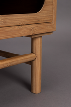 Table d'appoint de rangement en bambou