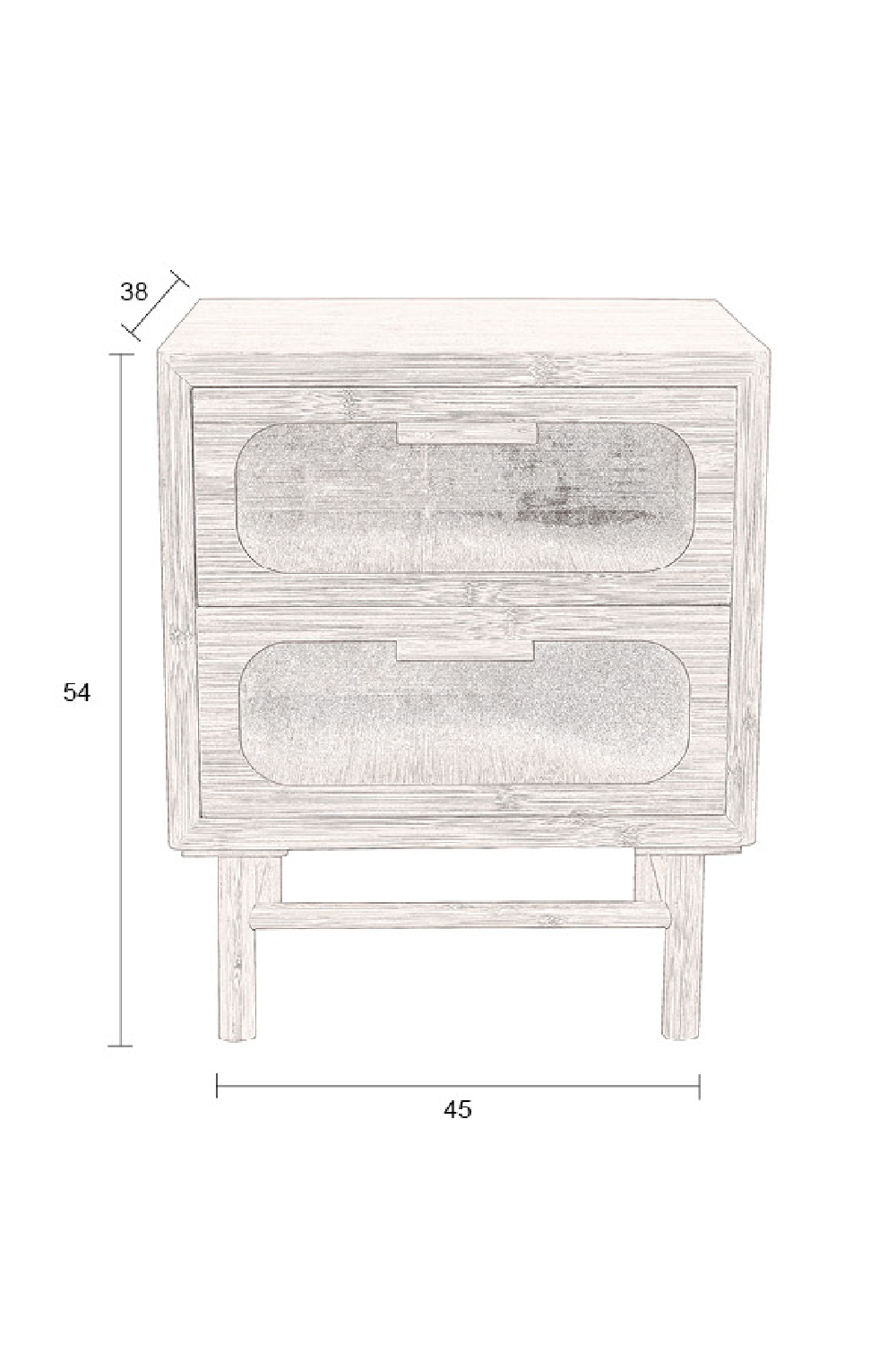Table d'appoint de rangement en bambou