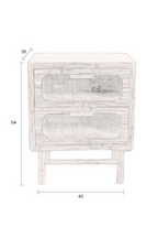 Table d'appoint de rangement en bambou