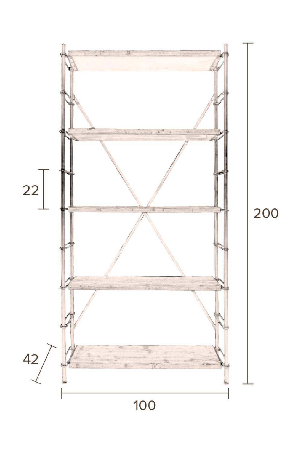 Armoire de rangement à 5 étagères