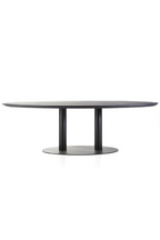 Table à manger ovale noire M