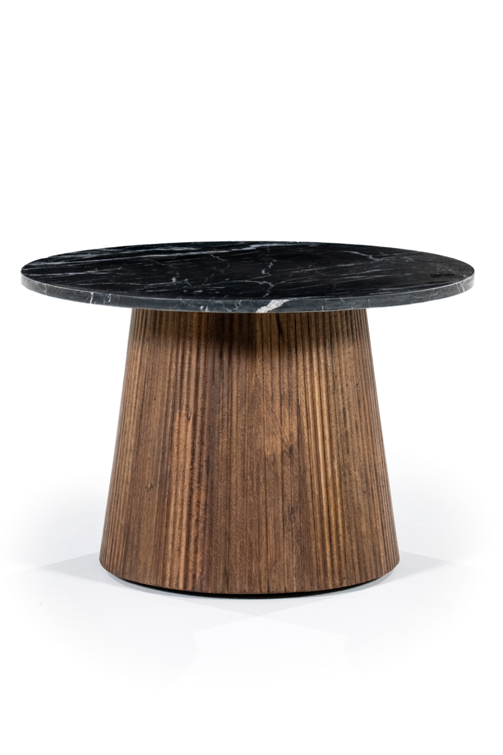 Table d'appoint ronde en marbre noir