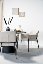 Table à manger sur pied en bois