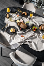 Table de salle à manger sur pied en bois de manguier M