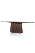 Table de salle à manger sur pied en bois de manguier L