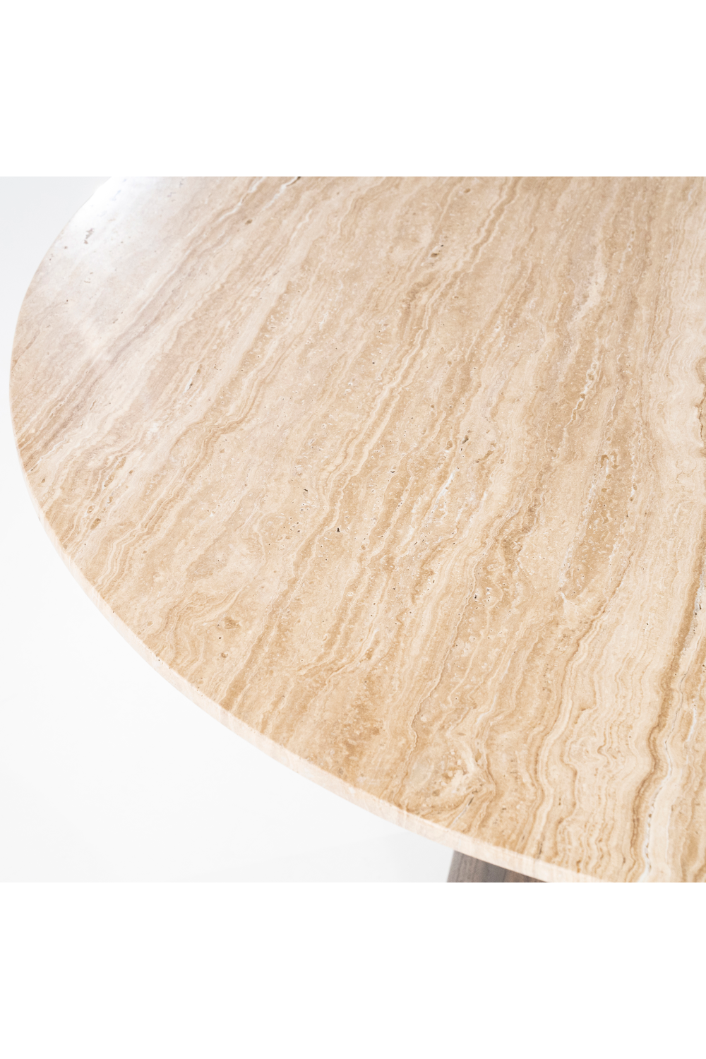 Table de salle à manger piédestal en travertin