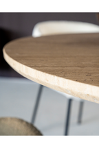 Table de salle à manger piédestal en travertin