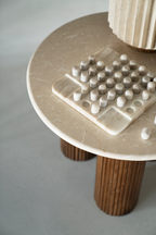Table d'appoint ronde en marbre