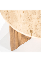 Table d'appoint ronde en bois de manguier