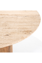 Table à manger ronde en bois de manguier