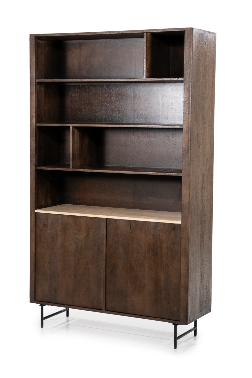 Bibliothèque en bois de manguier