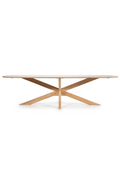 Table à manger en bois d'acacia naturel