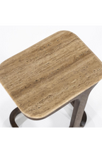 Table d'appoint en travertin