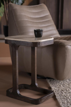 Table d'appoint en travertin