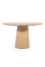 Table de salle à manger à pied central en chêne