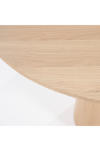 Table de salle à manger à pied central en chêne