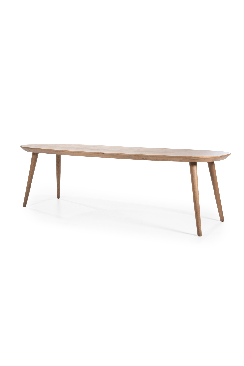 Table à manger ovale en chêne laqué