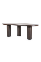 Table de salle à manger en noyer de forme organique