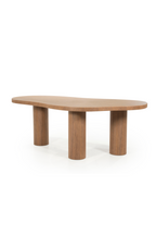 Table de salle à manger en noyer de forme organique