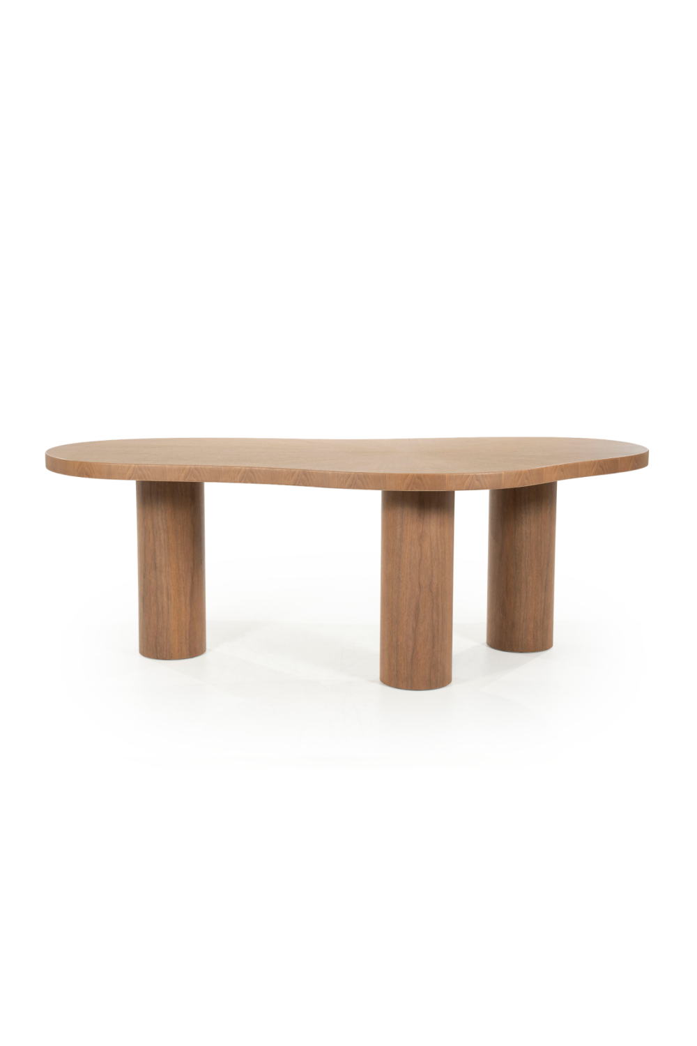 Table de salle à manger en noyer de forme organique