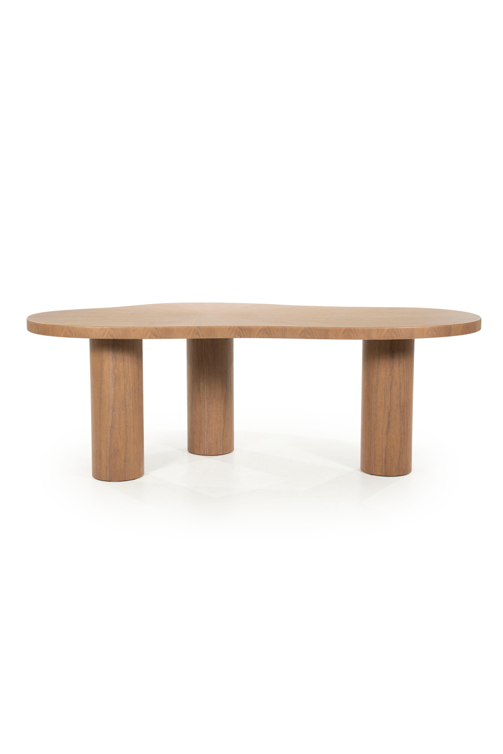 Table de salle à manger en noyer de forme organique