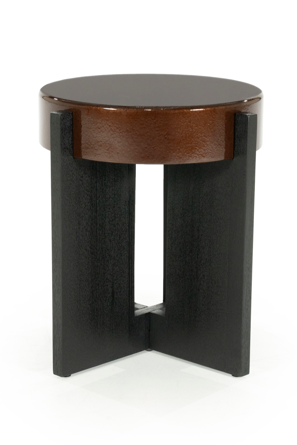 Table d'appoint coquillage peinte